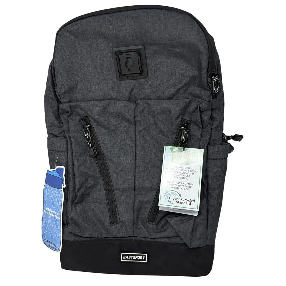 NEW! Eastsport Academic Backpack Travel Bag Casual Sport Water Bottle